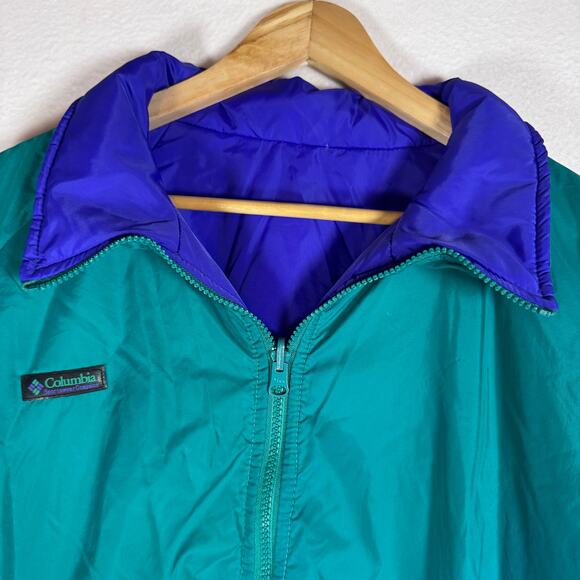 Vintage 1990s Columbia Mens’s Sportswear Reversible Puffer Jacket Retro XL - Picture 5 of 14